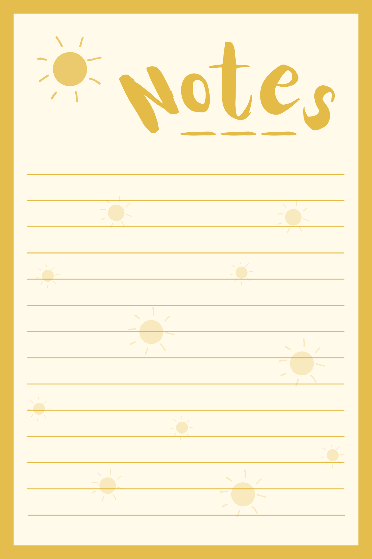 Sun Bright Notepad